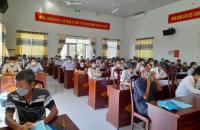 Liên minh hợp tác xã tỉnh làm việc tại UBND xã Tân Hưng Tây huyện Phú Tân về việc hỗ trợ xây dựng xã nông thôn mới nâng cao.